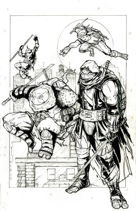 TMNT LAST RONIN Re- Evolution #2 EXCLUSIVE VARIANT COVER ORIGINAL ARTWORK/ EDWARD KRAATZ II
