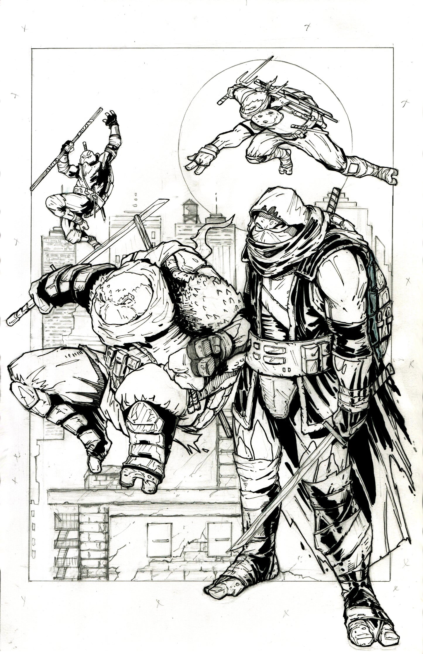 TMNT LAST RONIN Re- Evolution #2 EXCLUSIVE VARIANT COVER ORIGINAL ARTWORK/ EDWARD KRAATZ II