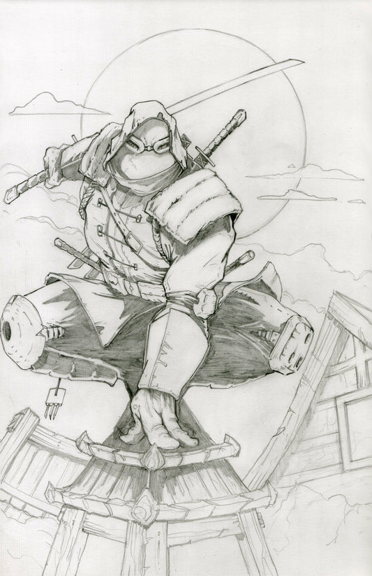 TMNT LAST RONIN LOST YEARS #1 EXCLUSIVE VARIANT COVER (B) ORIGINAL ARTWORK/ EDWARD KRAATZ II